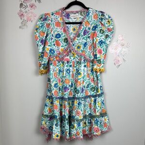 Sohana Colorful Floral Ruffle Dress - M